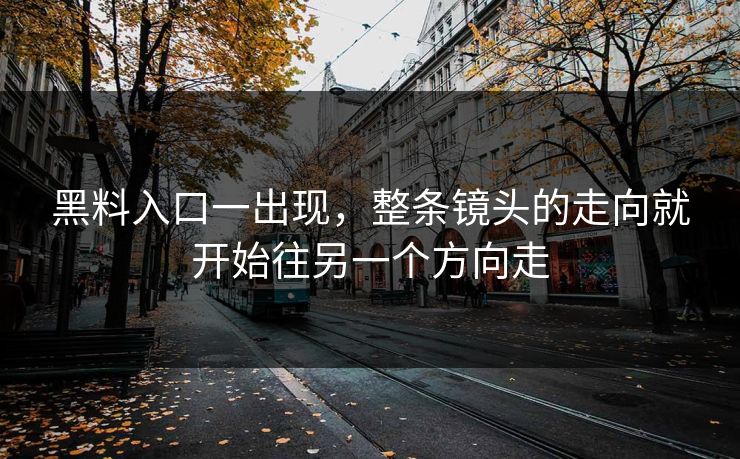 黑料入口一出现,整条镜头的走向就开始往另一个方向走 黑料入口一出现,整条镜头的走向就开始往另一个方向走