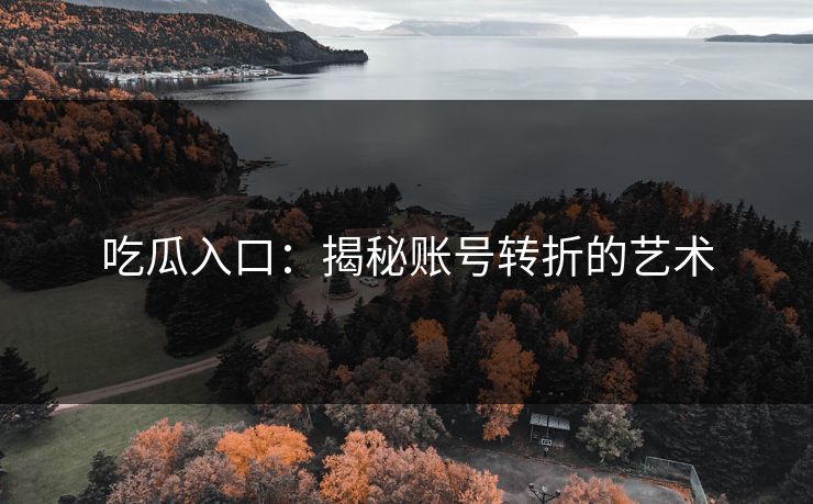吃瓜入口:揭秘账号转折的艺术